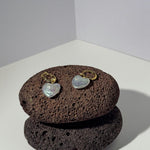 Love Heart Baroque Pearl Hoop Earrings - Gembea Jewelry