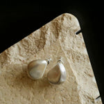 Irregular Brushed Water Drop Stud Earrings - Gembea Jewelry