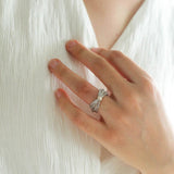 Microstretch Labradorite Gemstone Multilayer Ring - Gembea Jewelry