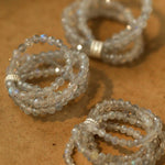 Microstretch Labradorite Gemstone Multilayer Ring - Gembea Jewelry