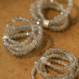 Microstretch Labradorite Gemstone Multilayer Ring - Gembea Jewelry