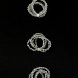 Microstretch Labradorite Gemstone Multilayer Ring - Gembea Jewelry