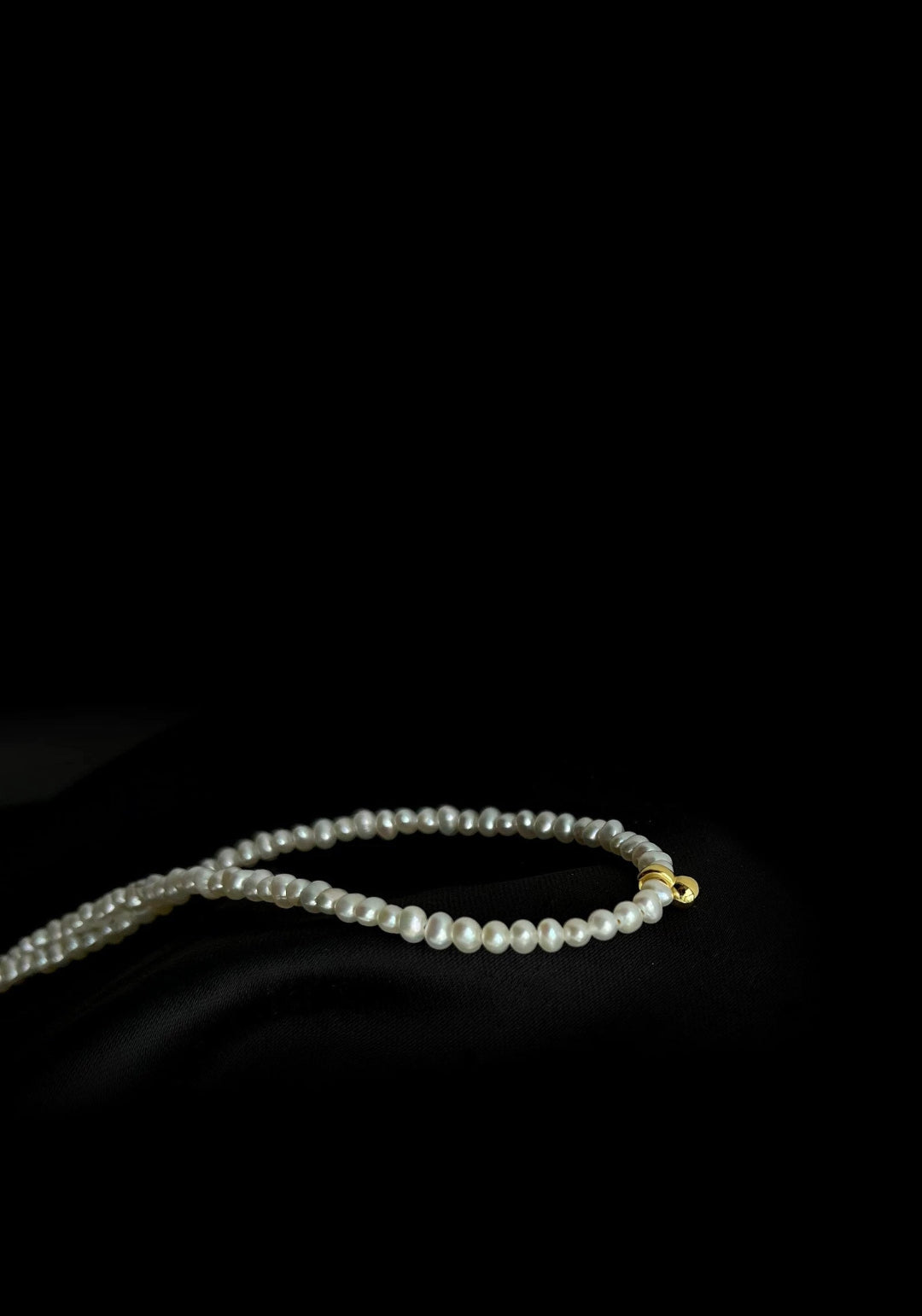 Mini Pearl Beaded Collar Necklace gembea jewelry