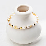 Minimalist French Style Gold and Pearl Beaded Bracelet Gembea - Gembea Jewelry