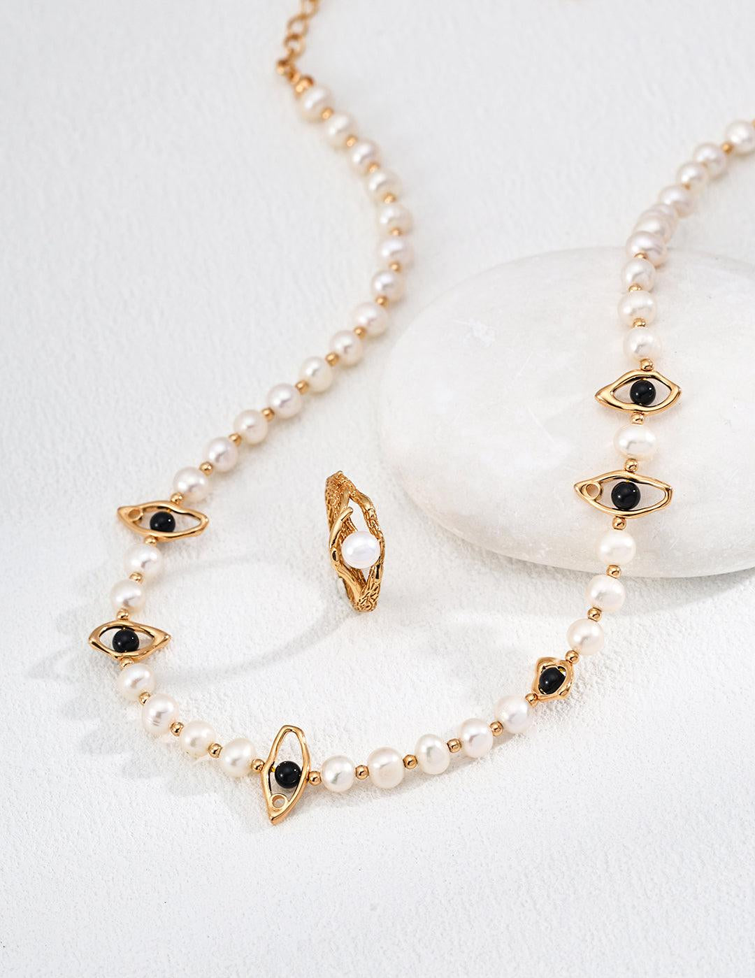 Minimalist Style Natural Freshwater Pearl Ring - Gembea Jewelry