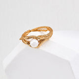 Minimalist Style Natural Freshwater Pearl Ring - Gembea Jewelry