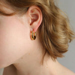Minimalist U-shaped Drop Hoop Earring Buckle - Gembea Jewelry