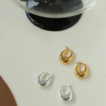 Minimalist U-shaped Drop Hoop Earring Buckle - Gembea Jewelry