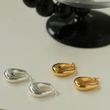 Minimalist U-shaped Drop Hoop Earring Buckle - Gembea Jewelry