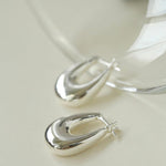 Minimalist U-shaped Drop Hoop Earring Buckle - Gembea Jewelry