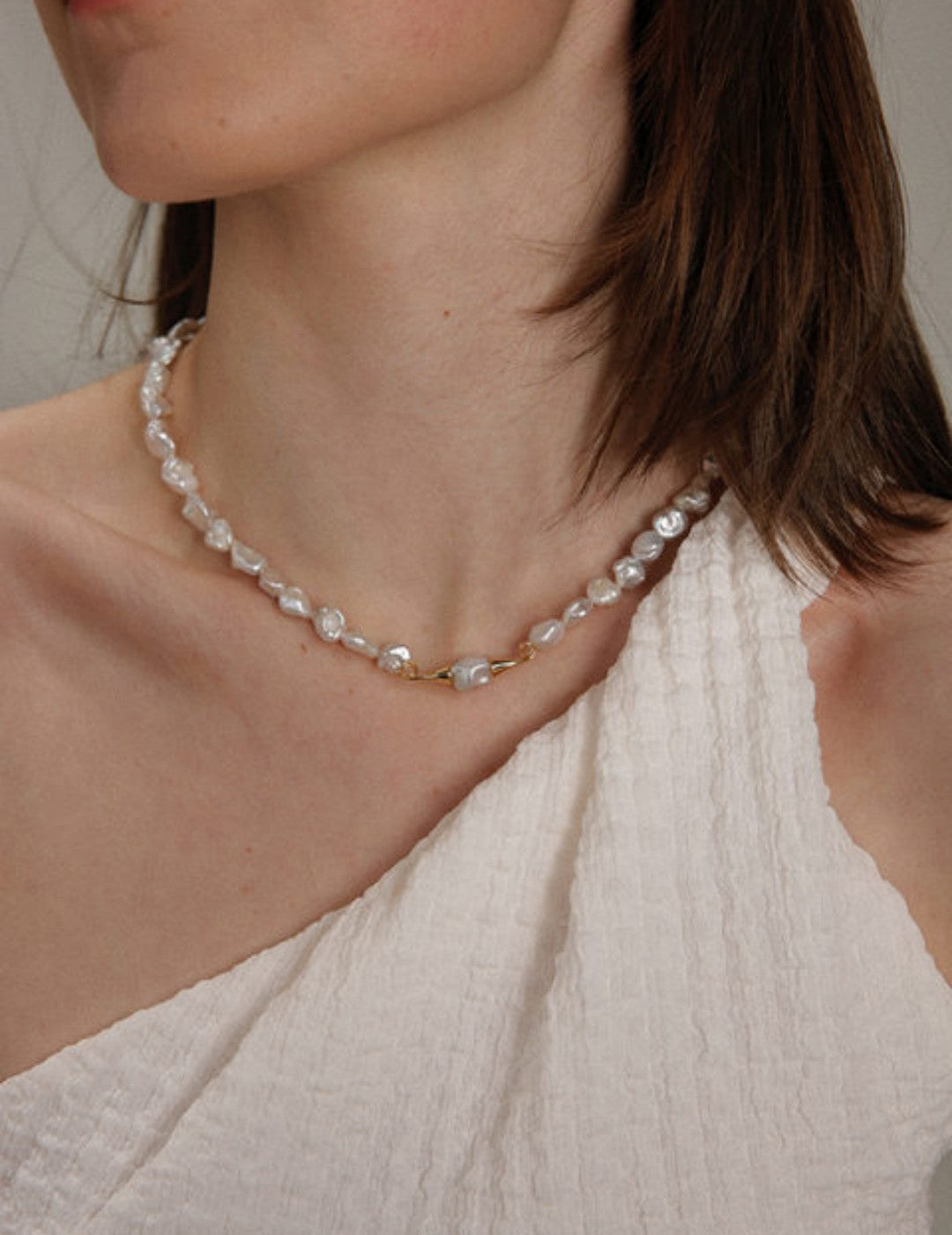 Gembea Jewelry Moustache Baroque Pearl Beaded Necklace