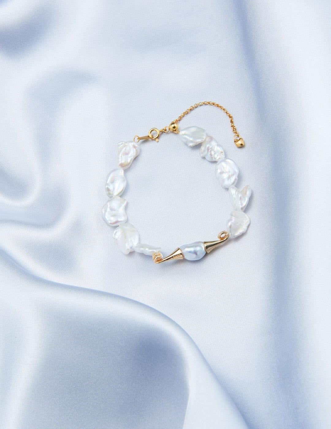 Moustache Baroque Pearl Bracelet - Gembea Jewelry