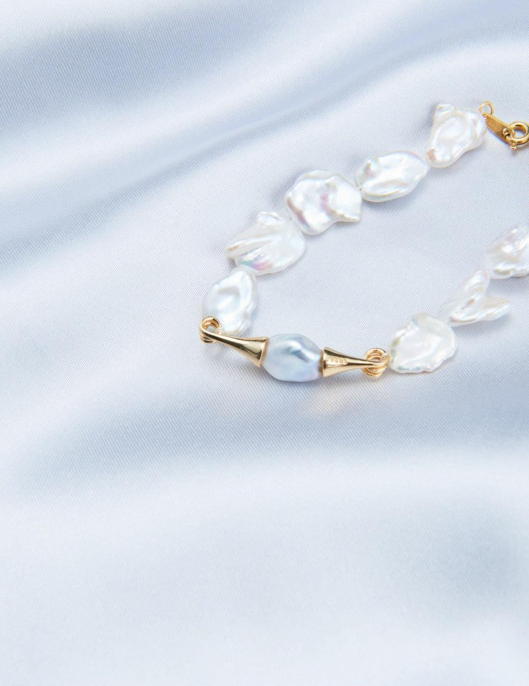 Moustache Baroque Pearl Bracelet - Gembea Jewelry