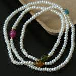 Multi-layer Pearl Color Stone Beaded Bracelet gembea jewelry