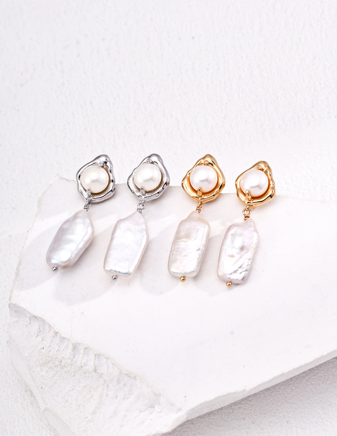 Gembea Jewelry Natural Baroque Pearl Drop Earrings