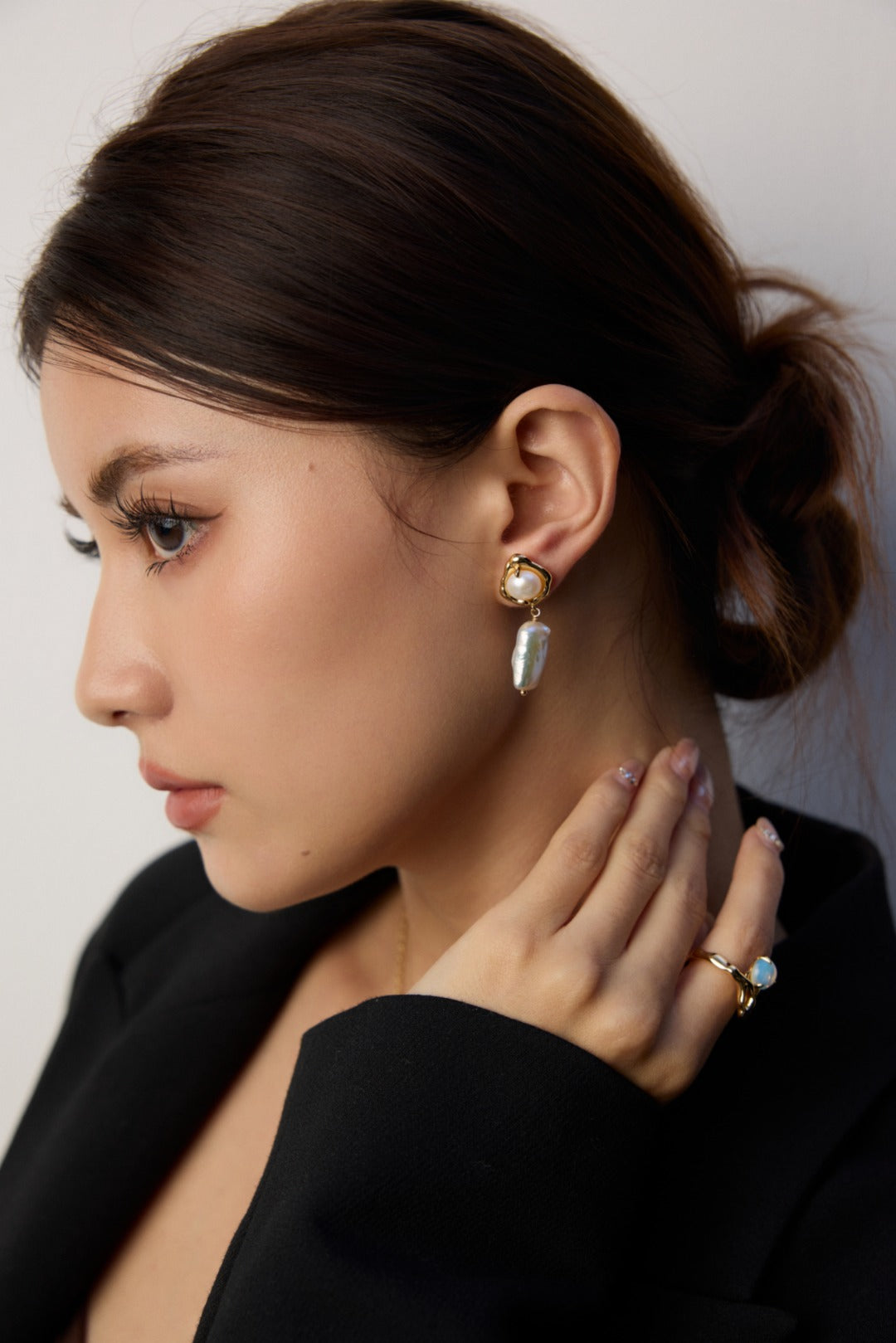Natural Baroque Pearl Drop Earrings Gembea Jewelry