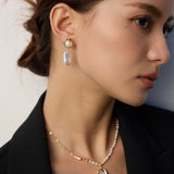 Natural Baroque Pearl Drop Earrings Gembea Jewelry