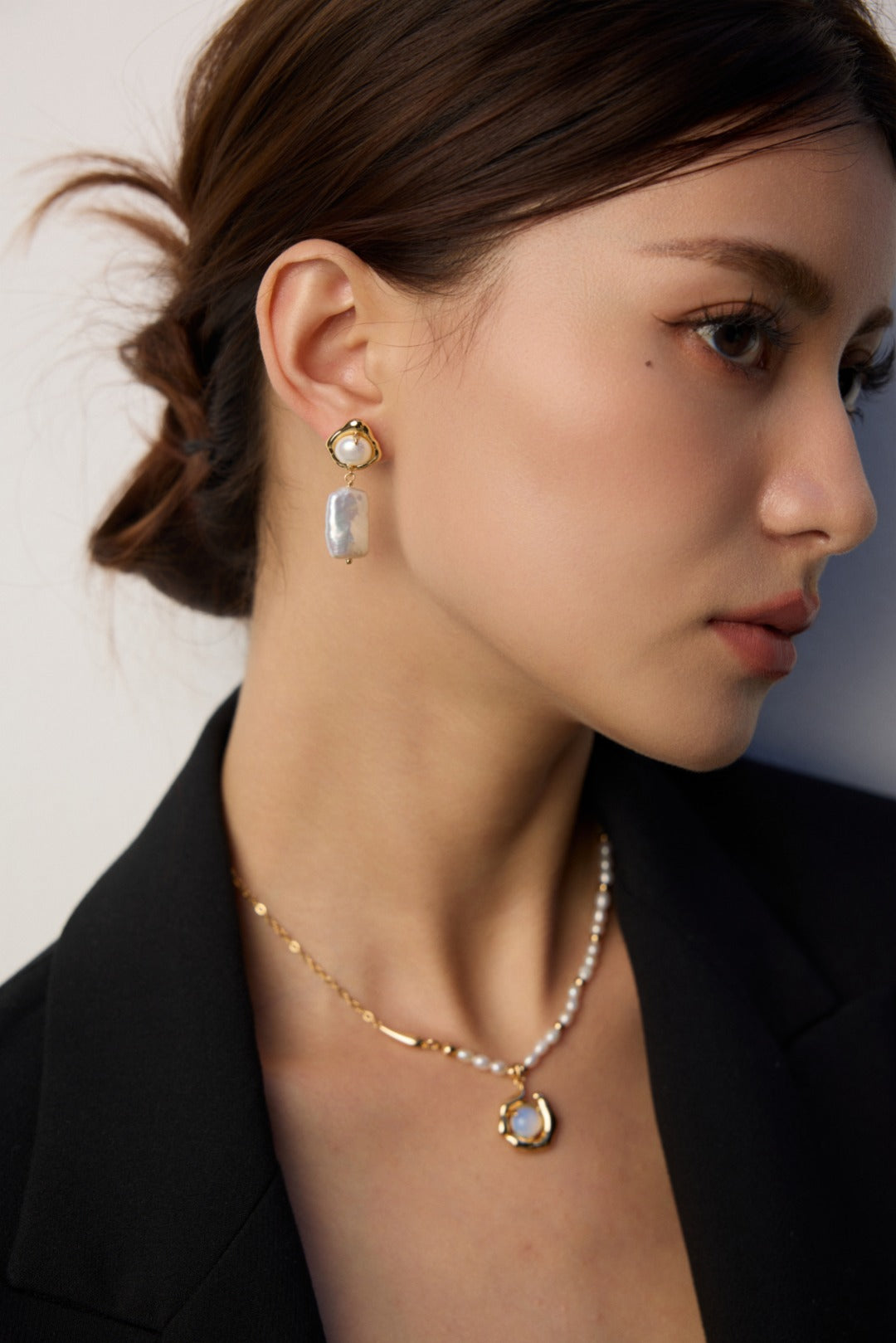 Natural Baroque Pearl Drop Earrings Gembea Jewelry