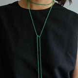 Natural Baroque Pearl Green Agate Beaded Necklace - Gembea Jewelry