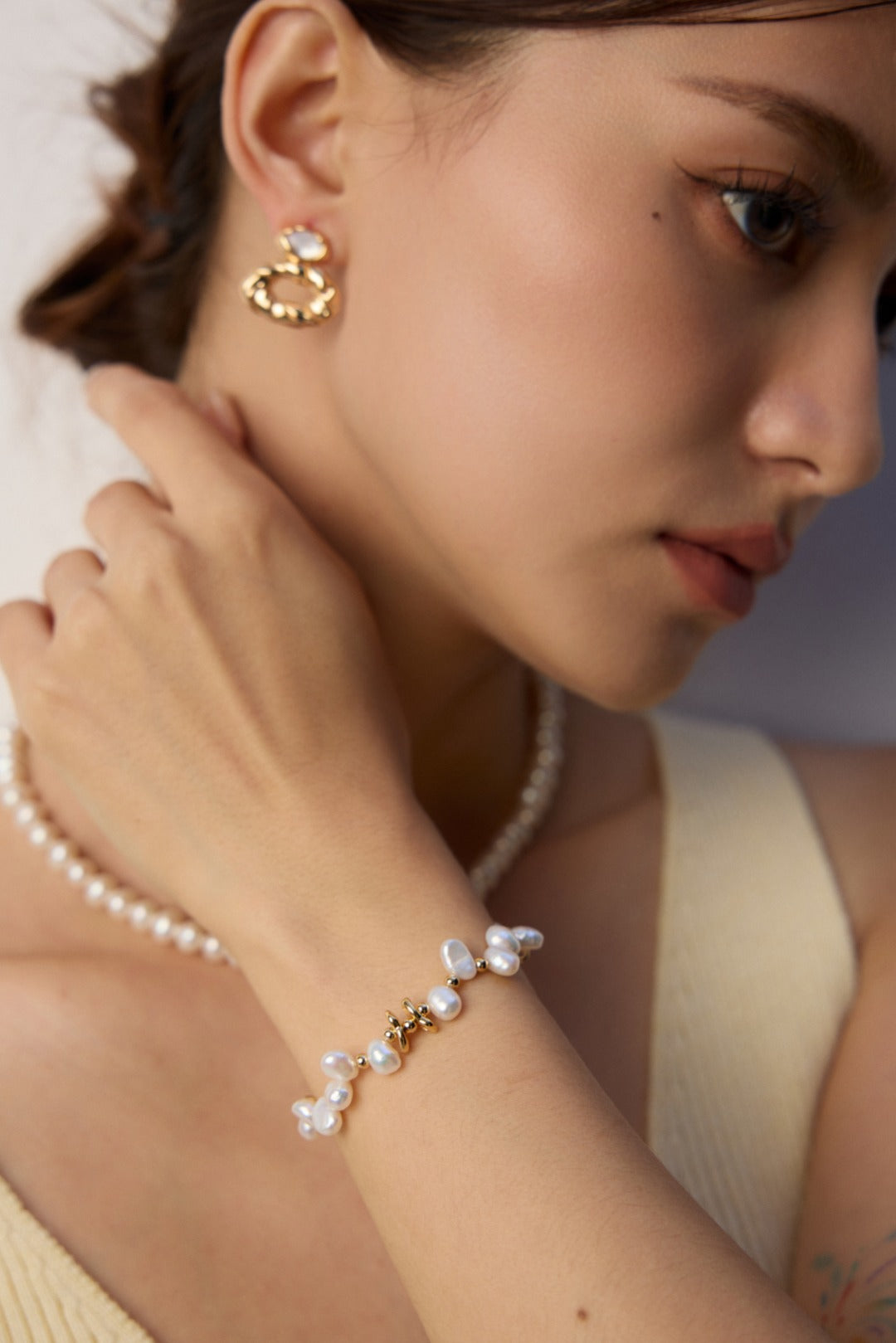 Natural Freshwater Pearl Beaded Bracelet Gembea jewelry