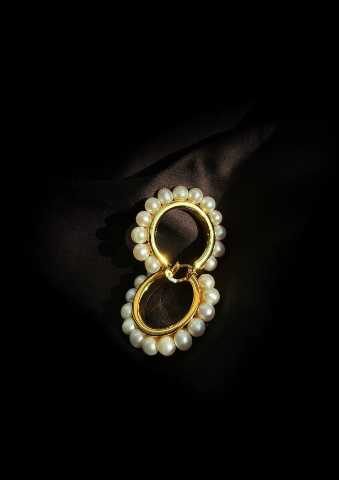 Natural Freshwater Pearl Hoop Earrings