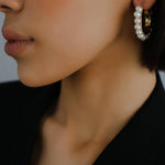 Natural Freshwater Pearl Hoop Earrings - Gembea Jewelry