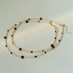 Natural Irregular Pearl Gradient Agate Necklace gembea jewelry