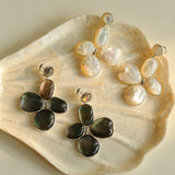 Natural Mother of Pearl Lilac Earrings - Gembea Jewelry