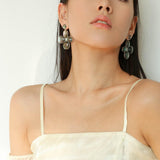 Natural Mother of Pearl Lilac Earrings - Gembea Jewelry