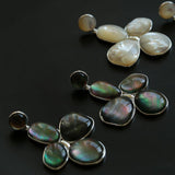 Natural Mother of Pearl Lilac Earrings - Gembea Jewelry