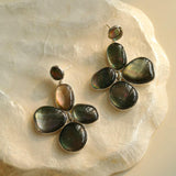 Natural Mother of Pearl Lilac Earrings - Gembea Jewelry