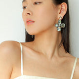 Natural Mother of Pearl Lilac Earrings - Gembea Jewelry