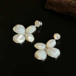 Natural Mother of Pearl Lilac Earrings - Gembea Jewelry