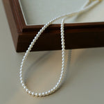Natural Pearl Beaded Necklace 3.5-4MM gembea jewelry