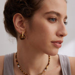 Natural Tiger Eye Gemstone Earrings - Gembea Jewelry