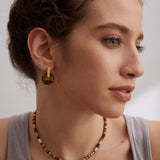 Natural Tiger Eye Gemstone Earrings - Gembea Jewelry