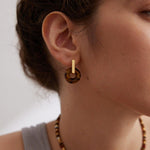Natural Tiger Eye Gemstone Earrings - Gembea Jewelry