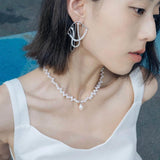 Classic Misplaced Pearl Necklace - Gembea Jewelry