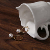Love and The City Pearl Hoop Earrings - Gembea Jewelry