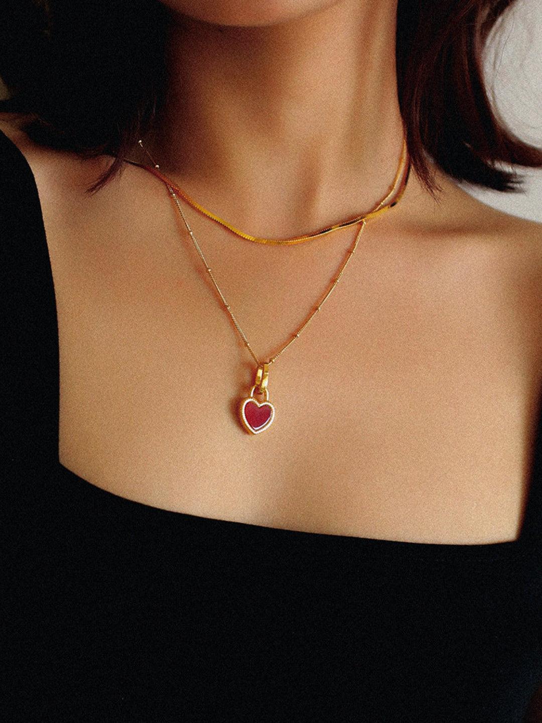 Love Lock Chain Necklace - Gembea Jewelry