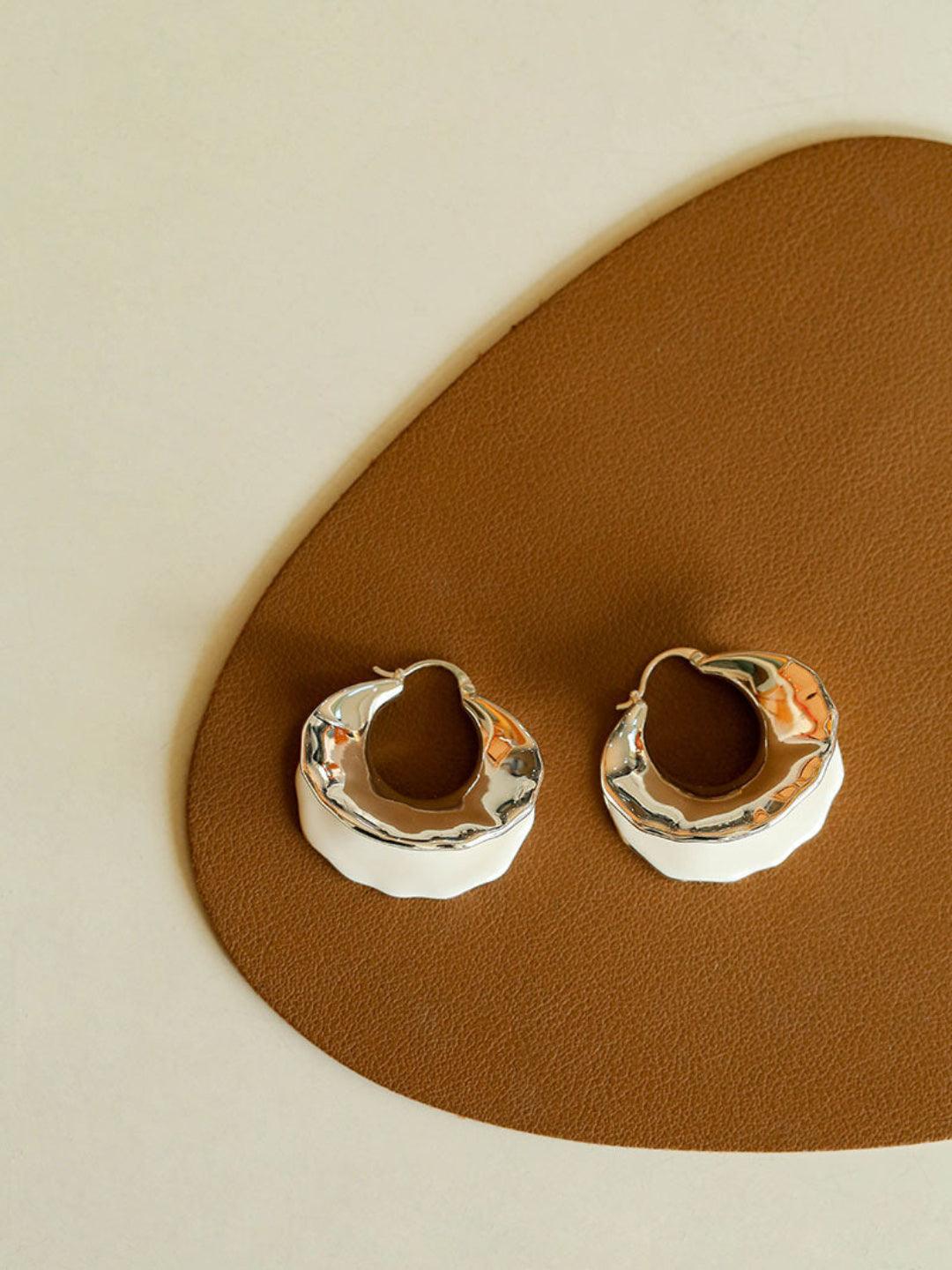 Enamel Glazed Hoop Earrings - Gembea Jewelry