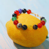 Spring Heartbeat Colored Stone Beaded Bracelet - Gembea Jewelry