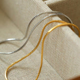 Simple Snake Bone Chain Necklace - Gembea Jewelry