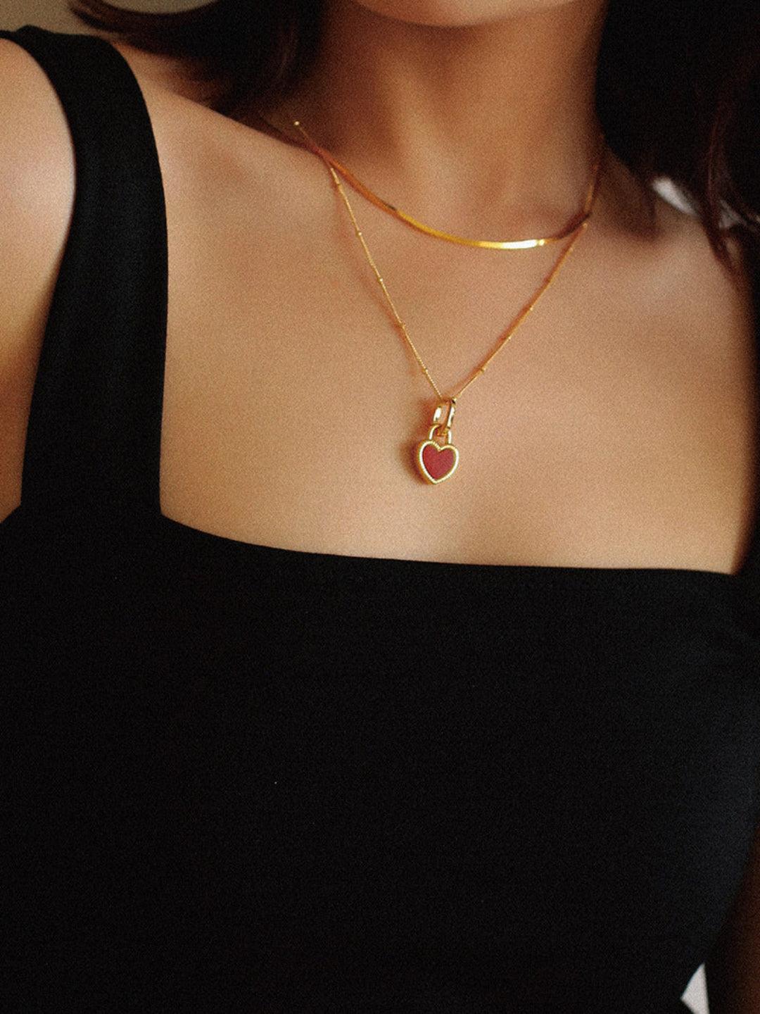 Love Lock Chain Necklace - Gembea Jewelry