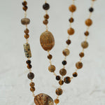 Long Woven Picture Stone Necklace - Gembea Jewelry