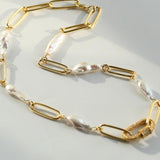 Baroque Pearl Chain Necklace - Gembea Jewelry