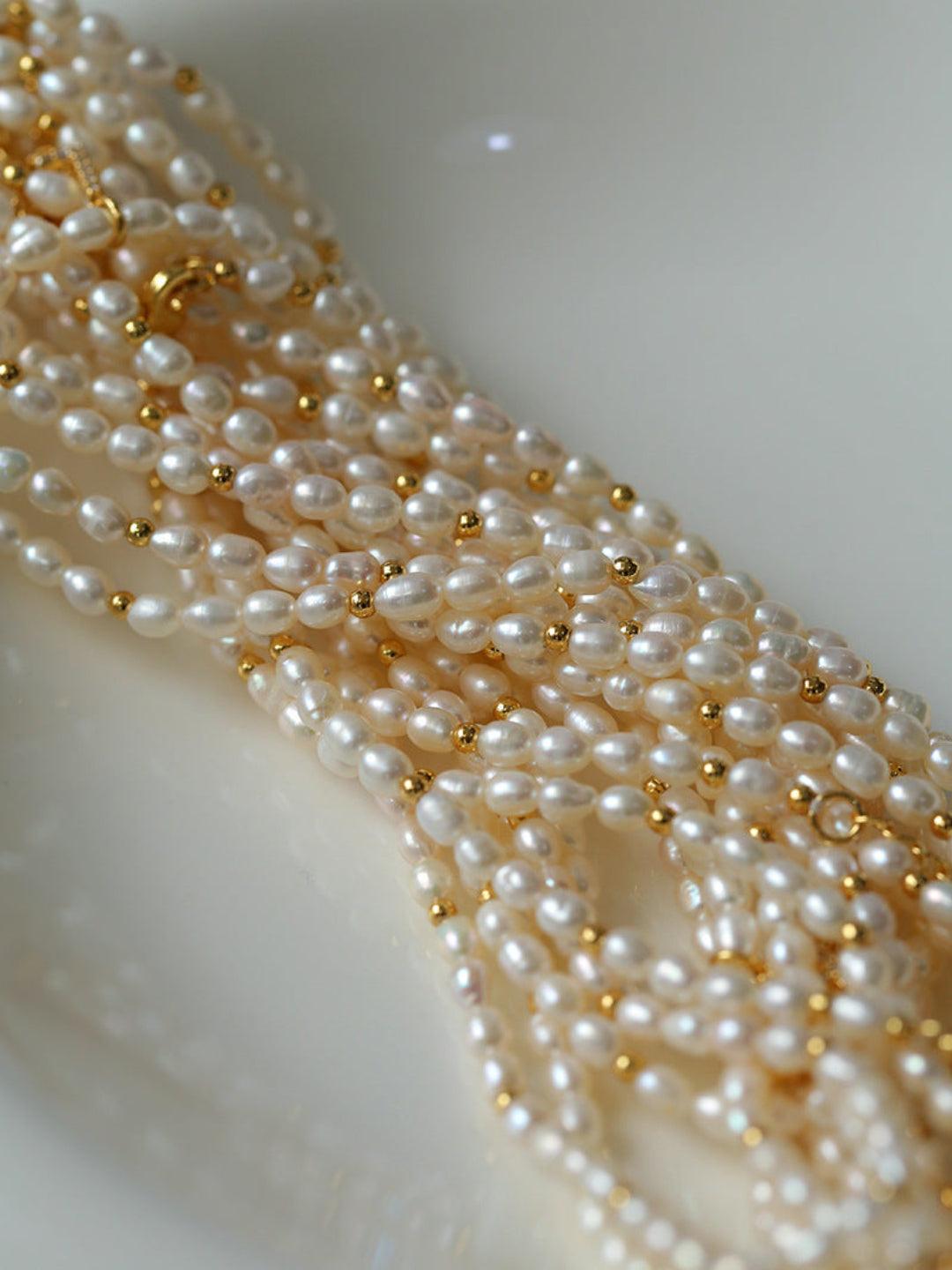 Vintage 26 Letter Pearl Necklace - Gembea Jewelry