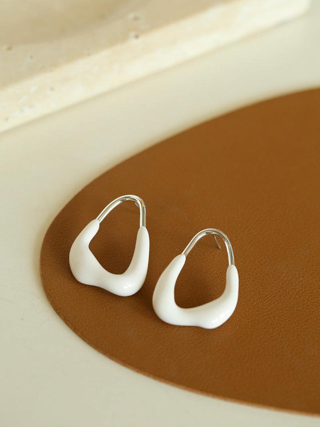 Geometric Enamel Glaze Earrings - Gembea Jewelry