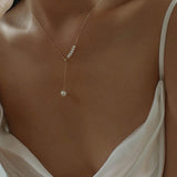 Love and the City D Model Chain Pearl Necklace - Gembea Jewelry