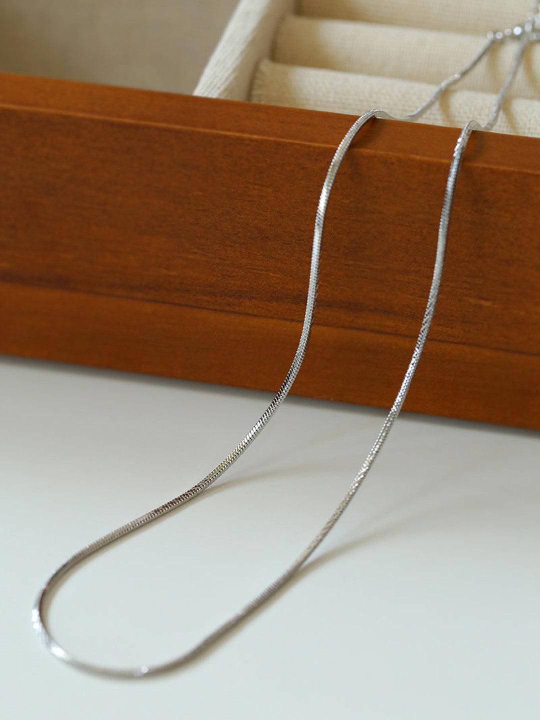 Simple Snake Bone Chain Necklace - Gembea Jewelry